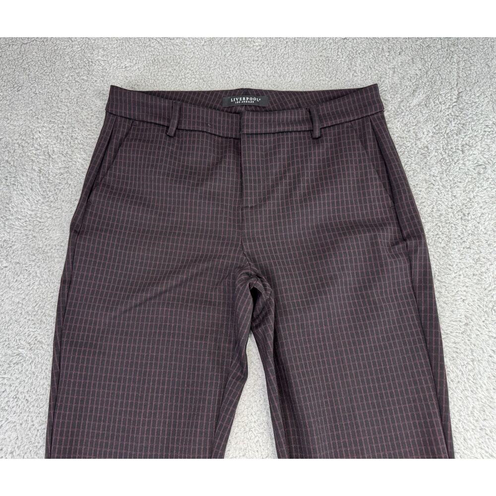 LiverPool Los Angeles Cranberry Black Ankle Women 10/30 Tall Pants Business